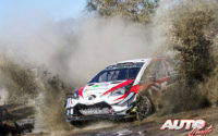 Ott Tänak, al volante del Toyota Yaris WRC, durante el Rally de México 2018, puntuable para el Campeonato del Mundo de Rallies WRC.