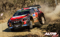Sébastien Loeb, al volante del Citroën C3 WRC, durante el Rally de México 2018, puntuable para el Campeonato del Mundo de Rallies WRC.
