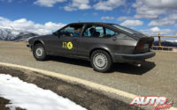 Moritz Rohr, al volante del Alfa Romeo GTV6 2.500 de 1982, en el I Rally de Regularidad Históricos de Becerril de la Sierra 2018.