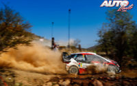 Jari-Matti Latvala, al volante del Toyota Yaris WRC, durante el Rally de México 2018, puntuable para el Campeonato del Mundo de Rallies WRC.