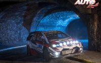 Ott Tänak, al volante del Toyota Yaris WRC, durante el Rally de México 2018, puntuable para el Campeonato del Mundo de Rallies WRC.