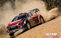 Sébastien Loeb, al volante del Citroën C3 WRC, durante el Rally de México 2018, puntuable para el Campeonato del Mundo de Rallies WRC.