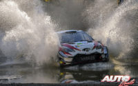 Jari-Matti Latvala, al volante del Toyota Yaris WRC, durante el Rally de México 2018, puntuable para el Campeonato del Mundo de Rallies WRC.