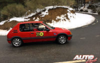 Gerardo Díaz, al volante del Peugeot 205 GTi 1.9 de 1990, en el I Rally de Regularidad Históricos de Becerril de la Sierra 2018.