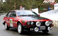 Carlos García de la Vega, al volante del Alfa Romeo Alfetta GTV 2.000 de 1982, en el I Rally de Regularidad Históricos de Becerril de la Sierra 2018.