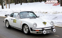 Marcos García, al volante del Porsche 911 SC 3.2 de 1985, en el I Rally de Regularidad Históricos de Becerril de la Sierra 2018.