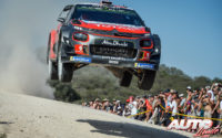 Kris Meeke, al volante del Citroën C3 WRC, durante el Rally de Argentina 2018, puntuable para el Campeonato del Mundo de Rallies WRC.