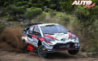Esapekka Lappi, al volante del Toyota Yaris WRC, durante el Rally de Argentina 2018, puntuable para el Campeonato del Mundo de Rallies WRC.