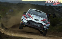 Esapekka Lappi, al volante del Toyota Yaris WRC, durante el Rally de Argentina 2018, puntuable para el Campeonato del Mundo de Rallies WRC.