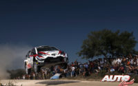 Esapekka Lappi, al volante del Toyota Yaris WRC, durante el Rally de Argentina 2018, puntuable para el Campeonato del Mundo de Rallies WRC.