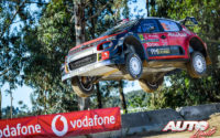 Mads Ostberg, al volante del Citroën C3 WRC, durante el Rally de Portugal 2018, puntuable para el Campeonato del Mundo de Rallies WRC.