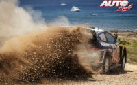 Elfyn Evans, al volante del Ford Fiesta WRC, durante el Rally de Italia 2018, puntuable para el Campeonato del Mundo de Rallies WRC.