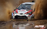 Esapekka Lappi, al volante del Toyota Yaris WRC, durante el Rally de Italia 2018, puntuable para el Campeonato del Mundo de Rallies WRC.