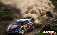 Sébastien Ogier, al volante del Ford Fiesta WRC, durante el Rally de Italia 2018, puntuable para el Campeonato del Mundo de Rallies WRC.