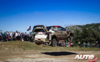 Esapekka Lappi, al volante del Toyota Yaris WRC, durante el Rally de Italia 2018, puntuable para el Campeonato del Mundo de Rallies WRC.