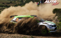 Jan Kopecký, al volante del Skoda Fabia R5 WRC2, vencedor en su categoría del Rally de Italia 2018, puntuable para el Campeonato del Mundo de Rallies WRC2.