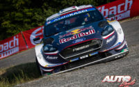 Sébastien Ogier, al volante del Ford Fiesta WRC, durante el Rally de Alemania 2018, puntuable para el Campeonato del Mundo de Rallies WRC.