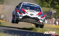 Jari-Matti Latvala, al volante del Toyota Yaris WRC, durante el Rally de Alemania 2018, puntuable para el Campeonato del Mundo de Rallies WRC.