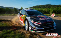 Teemu Suninen, al volante del Ford Fiesta WRC, durante el Rally de Alemania 2018, puntuable para el Campeonato del Mundo de Rallies WRC.
