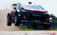 Mads Ostberg, al volante del Citroën C3 WRC, durante el Rally de Alemania 2018, puntuable para el Campeonato del Mundo de Rallies WRC.