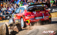 Mads Ostberg, al volante del Citroën C3 WRC, durante el Rally de Alemania 2018, puntuable para el Campeonato del Mundo de Rallies WRC.