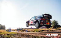 Teemu Suninen, al volante del Ford Fiesta WRC, durante el Rally de Alemania 2018, puntuable para el Campeonato del Mundo de Rallies WRC.