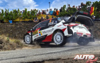 Ott Tänak, al volante del Toyota Yaris WRC, ganador del Rally de Alemania 2018, puntuable para el Campeonato del Mundo de Rallies WRC.