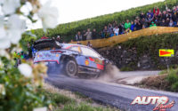Dani Sordo, al volante del Hyundai i20 Coupé WRC, durante el Rally de Alemania 2018, puntuable para el Campeonato del Mundo de Rallies WRC.