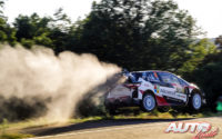 Ott Tänak, al volante del Toyota Yaris WRC, ganador del Rally de Alemania 2018, puntuable para el Campeonato del Mundo de Rallies WRC.