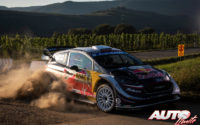 Teemu Suninen, al volante del Ford Fiesta WRC, durante el Rally de Alemania 2018, puntuable para el Campeonato del Mundo de Rallies WRC.