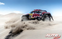 Stéphane Peterhansel, al volante del MINI John Cooper Works Buggy 4x2, durante el Rally Dakar 2019.