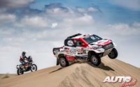 Nasser Al Attiyah, al volante del Toyota Hilux V8 4x4, vencedor del Rally Dakar 2019.