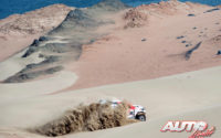 Nasser Al Attiyah, al volante del Toyota Hilux V8 4x4, vencedor del Rally Dakar 2019.