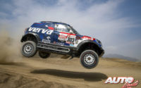 Jakub Przygonski, al volante del MINI ALL4 Racing 4x4, durante el Rally Dakar 2019.