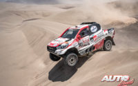 Nasser Al Attiyah, al volante del Toyota Hilux V8 4x4, vencedor del Rally Dakar 2019.