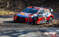 Thierry Neuville, al volante del Hyundai i20 Coupé WRC, durante el Rally de Montecarlo 2019, puntuable para el Campeonato del Mundo de Rallies WRC.