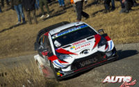 Ott Tänak, al volante del Toyota Yaris WRC, durante el Rally de Montecarlo 2019, puntuable para el Campeonato del Mundo de Rallies WRC.