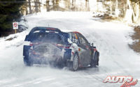 Jari-Matti Latvala, al volante del Toyota Yaris WRC, durante el Rally de Montecarlo 2019, puntuable para el Campeonato del Mundo de Rallies WRC.