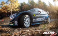 Teemu Suninen, al volante del Ford Fiesta WRC, durante el Rally de Montecarlo 2019, puntuable para el Campeonato del Mundo de Rallies WRC.