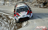 Kris Meeke, al volante del Toyota Yaris WRC, durante el Rally de Montecarlo 2019, puntuable para el Campeonato del Mundo de Rallies WRC.