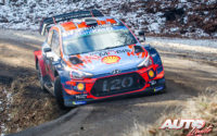 Thierry Neuville, al volante del Hyundai i20 Coupé WRC, durante el Rally de Montecarlo 2019, puntuable para el Campeonato del Mundo de Rallies WRC.