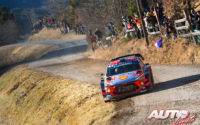 Sébastien Loeb, al volante del Hyundai i20 Coupé WRC, durante el Rally de Montecarlo 2019, puntuable para el Campeonato del Mundo de Rallies WRC.