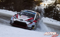 Jari-Matti Latvala, al volante del Toyota Yaris WRC, durante el Rally de Montecarlo 2019, puntuable para el Campeonato del Mundo de Rallies WRC.