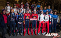 Pilotos y copilotos WRC del Campeonato del Mundo de Rallies 2019, durante el Rally de Montecarlo 2019.