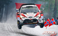 Kris Meeke, al volante del Toyota Yaris WRC, durante el Rally de Suecia 2019, puntuable para el Campeonato del Mundo de Rallies WRC.