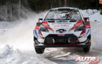 Jari-Matti Latvala, al volante del Toyota Yaris WRC, durante el Rally de Suecia 2019, puntuable para el Campeonato del Mundo de Rallies WRC.