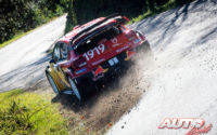 Sébastien Ogier, al volante del Citroën C3 WRC, durante el Rally de Francia - Tour de Corse 2019, puntuable para el Campeonato del Mundo de Rallies WRC.