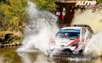 Ott Tänak, al volante del Toyota Yaris WRC, durante el Rally de México 2019, puntuable para el Campeonato del Mundo de Rallies WRC.