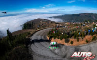 Kalle Rovanperä, al volante del Skoda Fabia R5 WRC2, durante el Rally de Chile 2019, puntuable para el Campeonato del Mundo de Rallies WRC2.