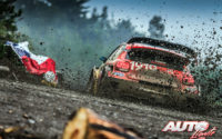 Sébastien Ogier, al volante del Citroën C3 WRC, durante el Rally de Chile 2019, puntuable para el Campeonato del Mundo de Rallies WRC.